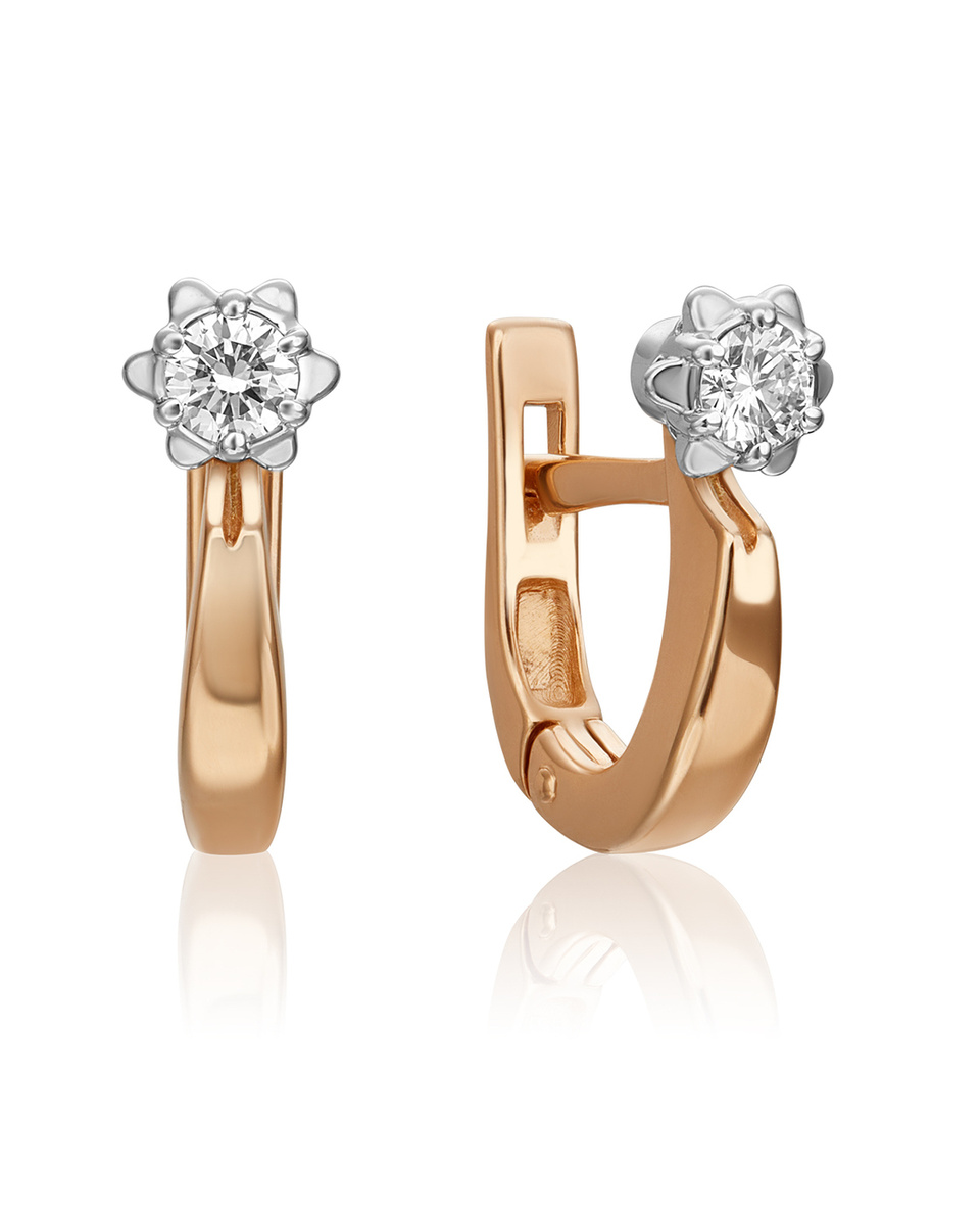 

Серьги из комбинированного золота с бриллиантом PLATINA jewelry 02-0578-00-101-1111-30, 02-0578-00-101-1111-30