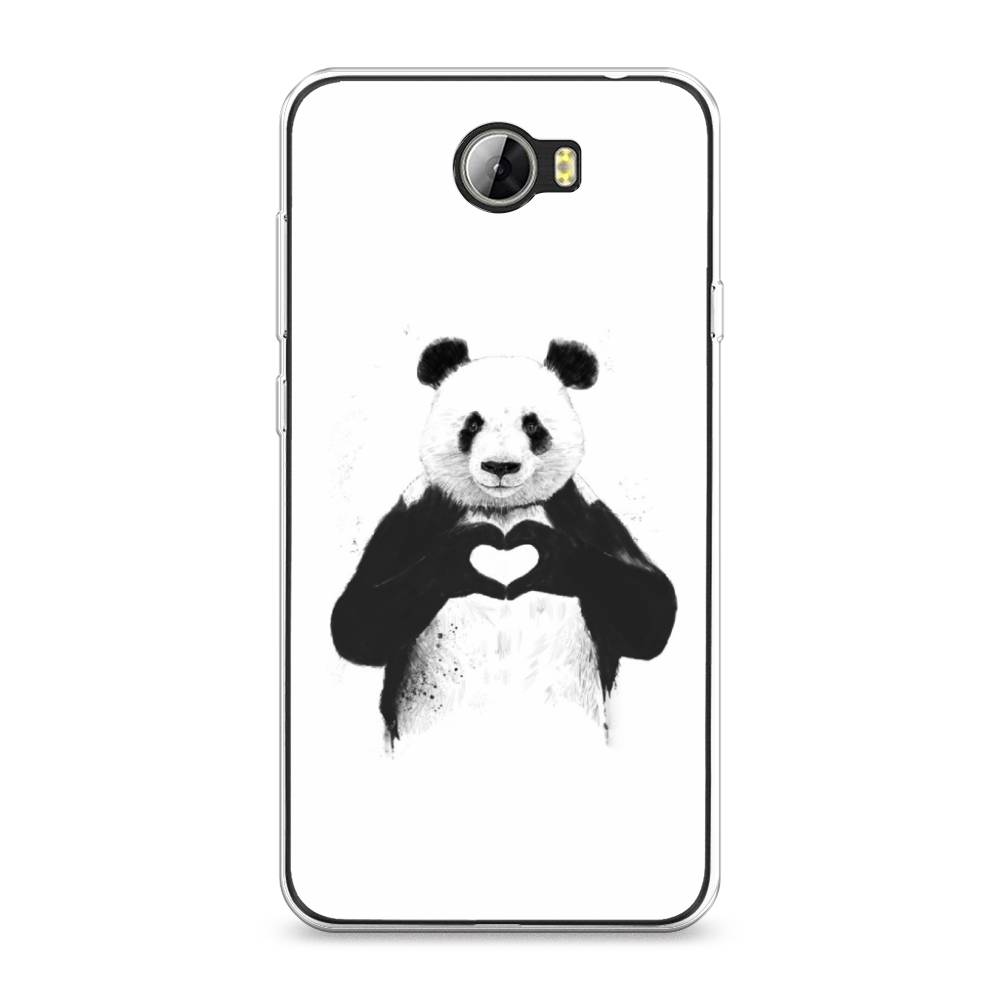 

Чехол Awog на Honor 5A "Панда love", Серебристый, 60350-10