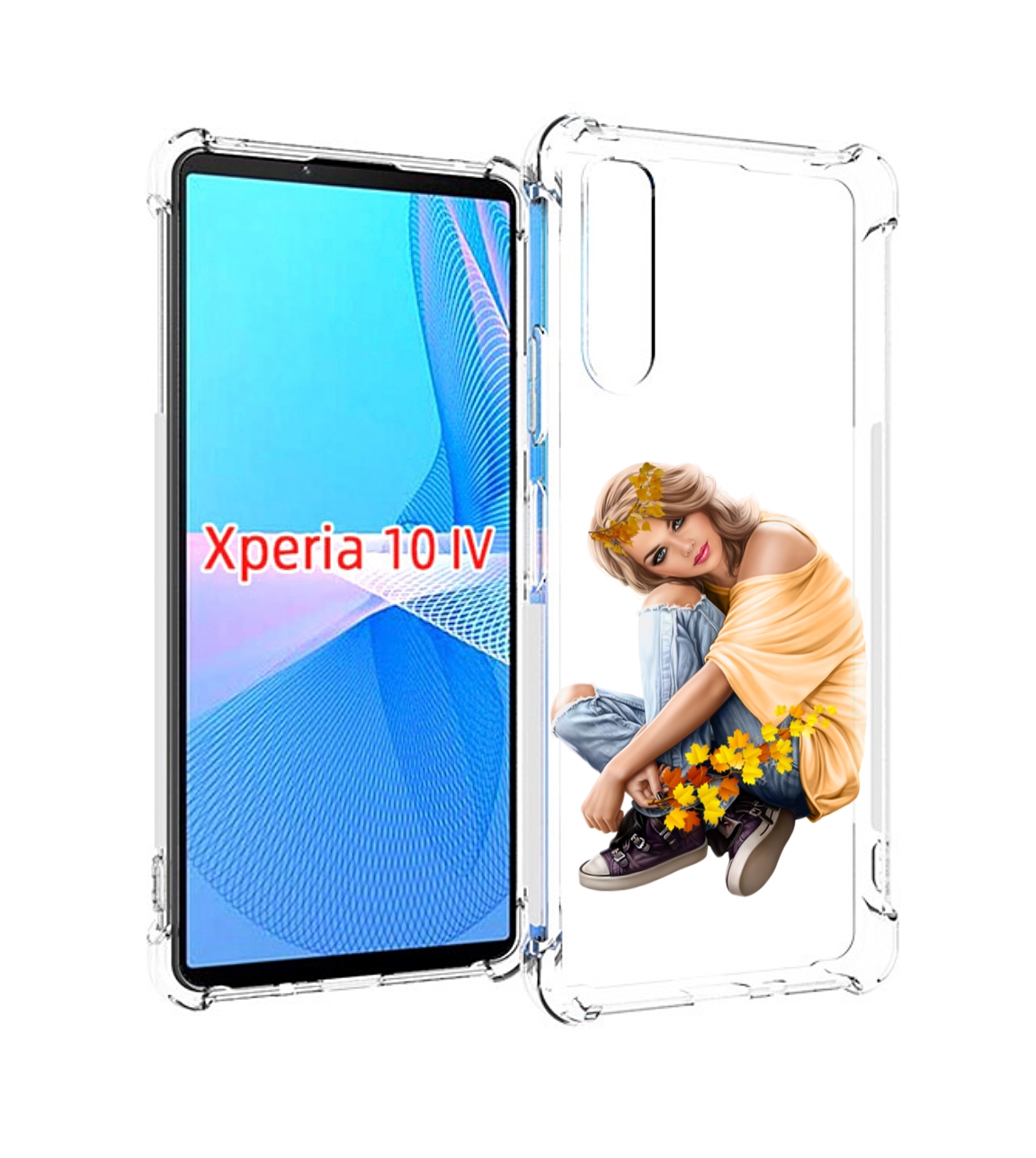 

Чехол MyPads девушка-в-цветочками женский для Sony Xperia 10 IV (10-4), Прозрачный, Tocco