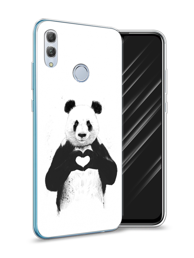 

Чехол Awog на Honor 10 Lite "Панда love", Серебристый, 67550-10