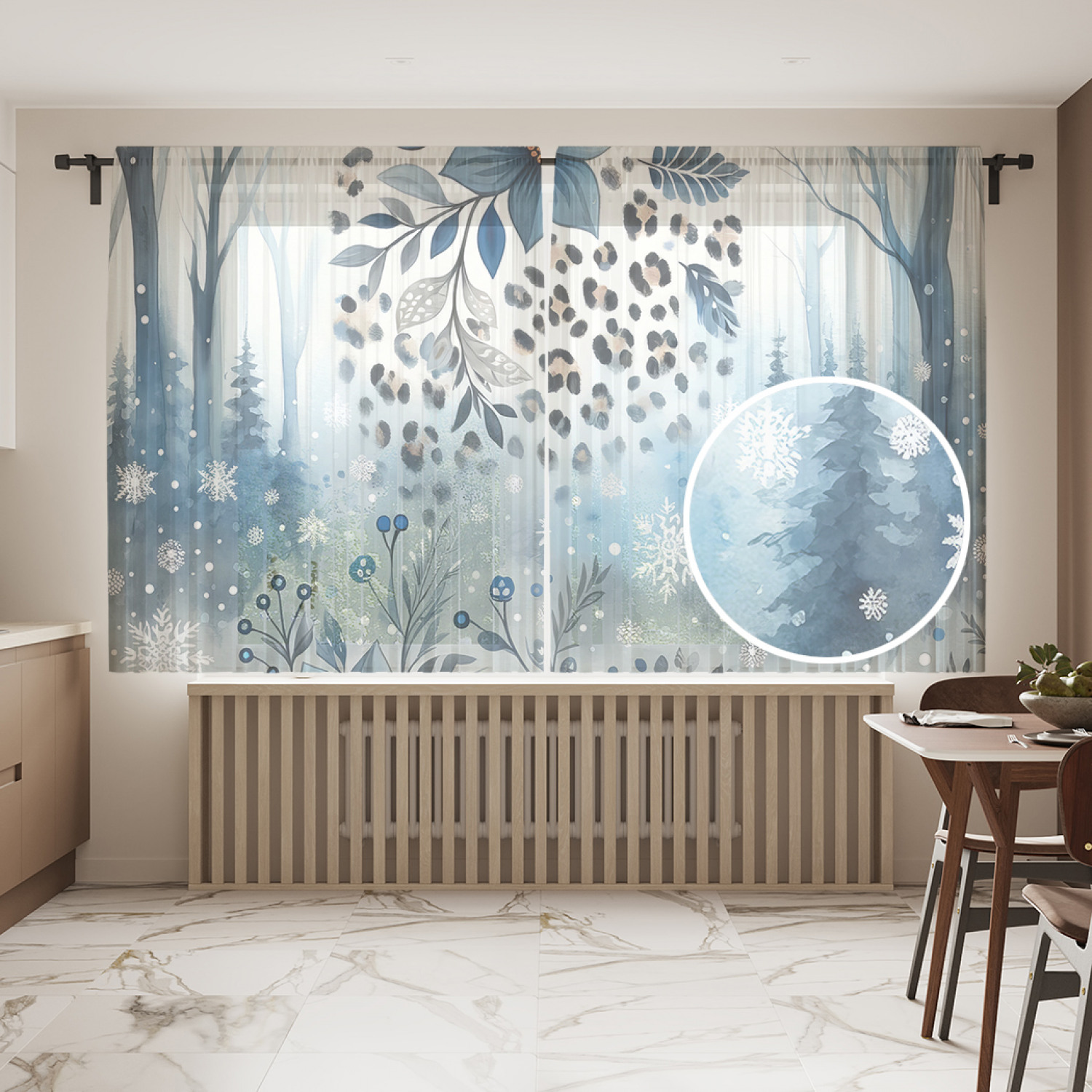 

Тюль JoyArty Леопардовая зима 145х180, tul_429957_145x180