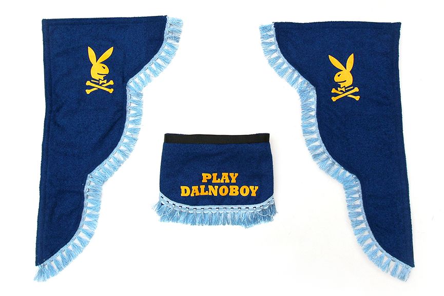 

Ламбрекен грузовика "PLAY DALNOBOY" Синий с голубым, Голубой;синий