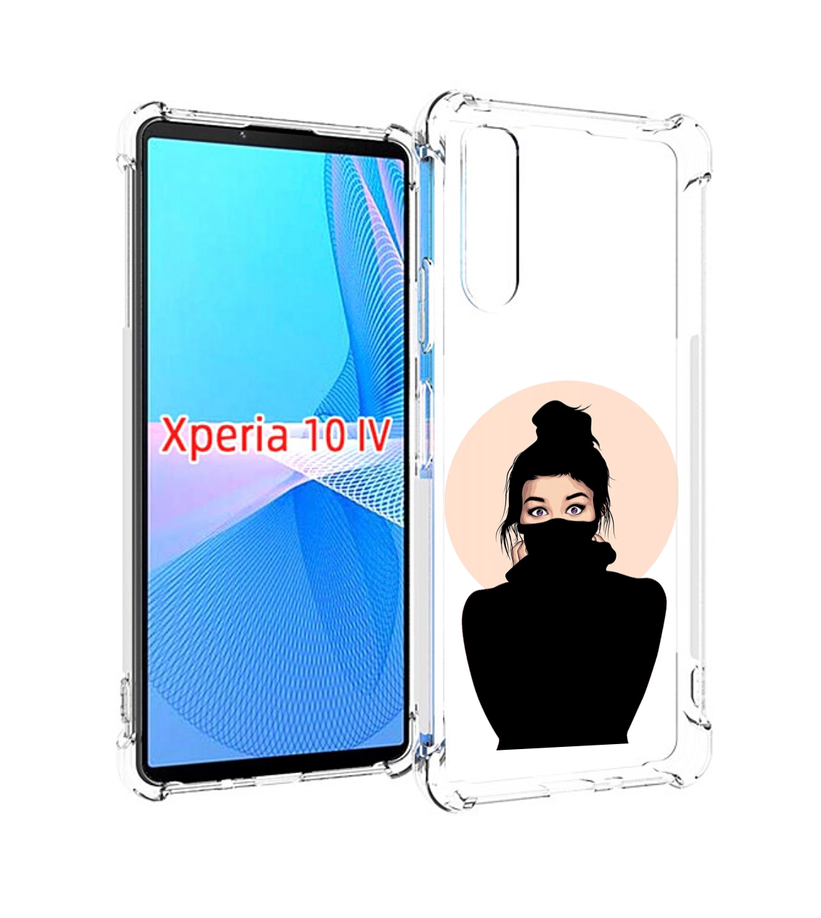 Чехол MyPads девушка-в-свитере женский для Sony Xperia 10 IV (10-4)