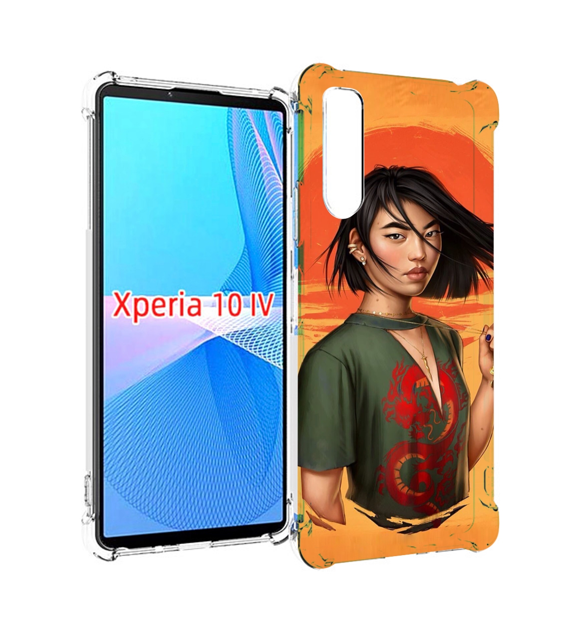 

Чехол MyPads девушка-в-оранжевом-фоне женский для Sony Xperia 10 IV (10-4), Прозрачный, Tocco