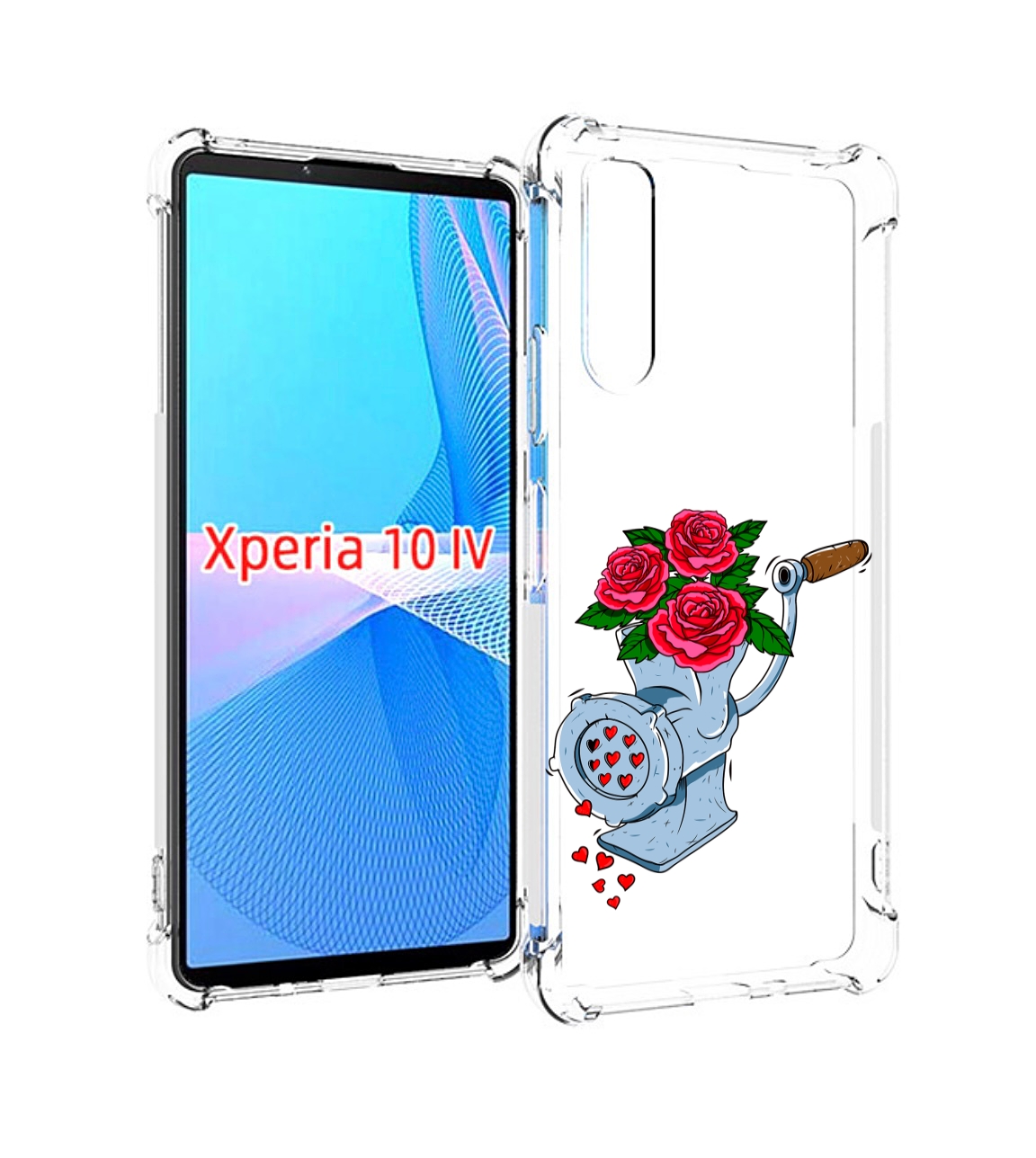 

Чехол MyPads Цветочные сердца для Sony Xperia 10 IV (10-4), Прозрачный, Tocco
