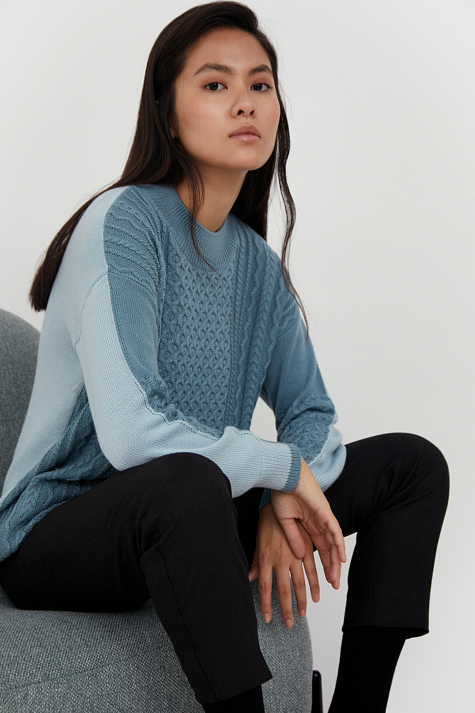 

Джемпер женский Finn Flare A20-12108 голубой L, A20-12108