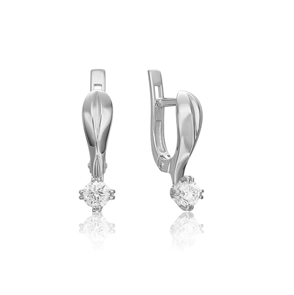 

Серьги из белого золота с бриллиантом PLATINA jewelry 02-0509-00-101-1120-30, 02-0509-00-101-1120-30