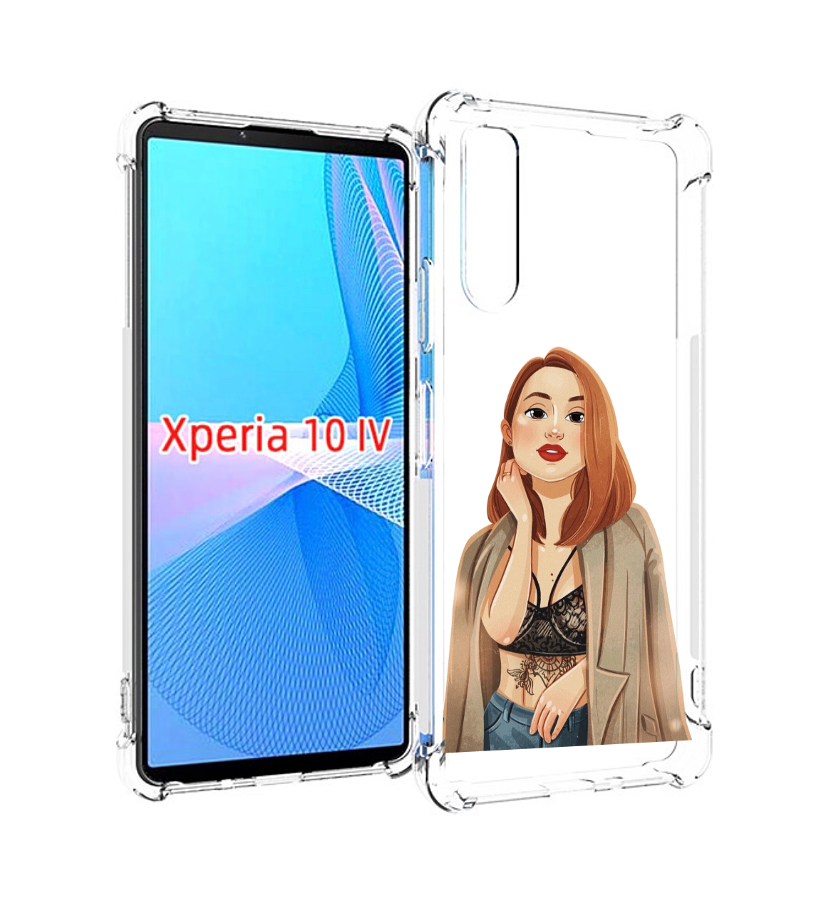 

Чехол MyPads девушка-в-кружевном-2 для Sony Xperia 10 IV (10-4), Прозрачный, Tocco