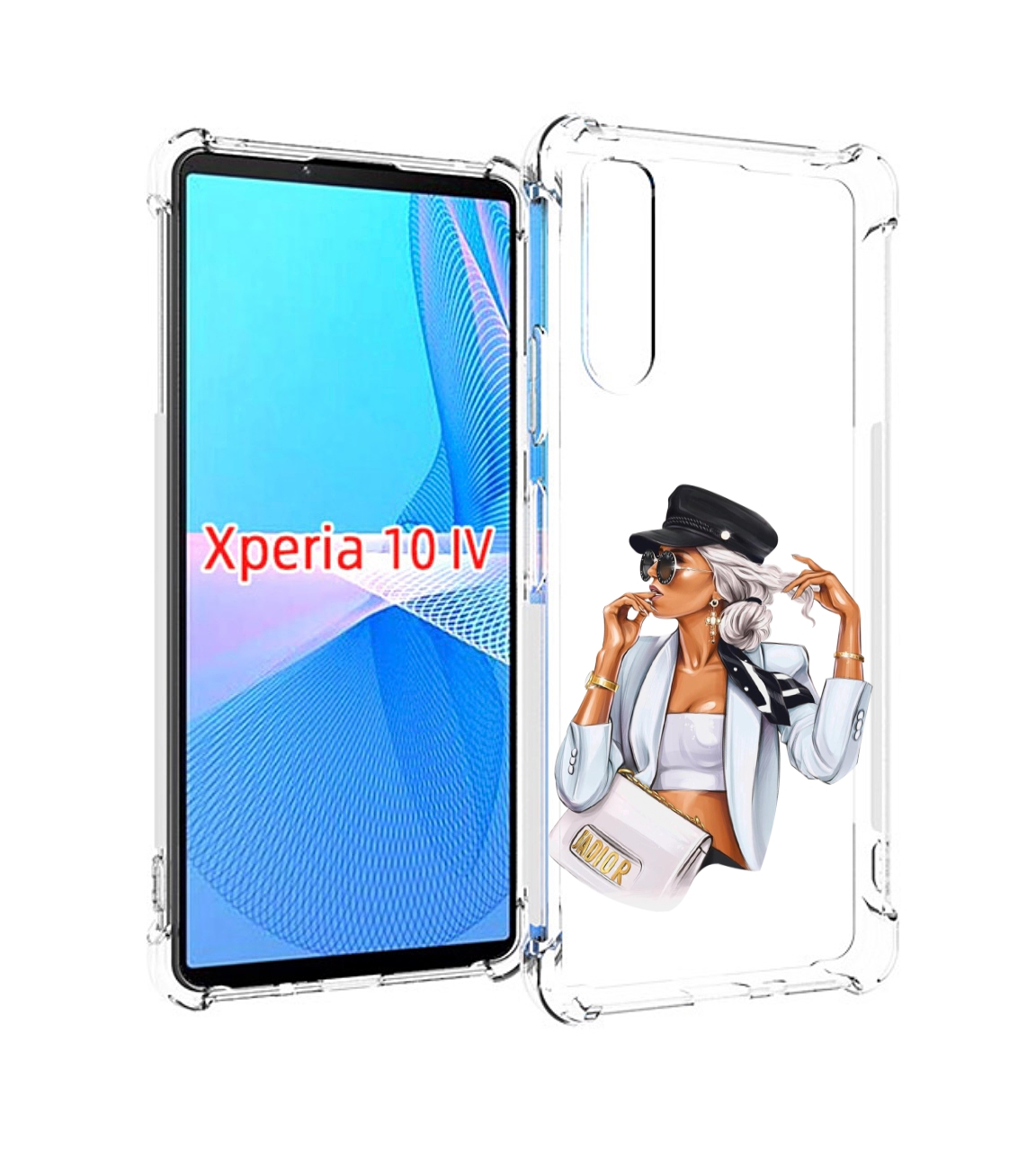 

Чехол MyPads девушка-в-белом-с-модной-сумочкой женский для Sony Xperia 10 IV (10-4), Прозрачный, Tocco