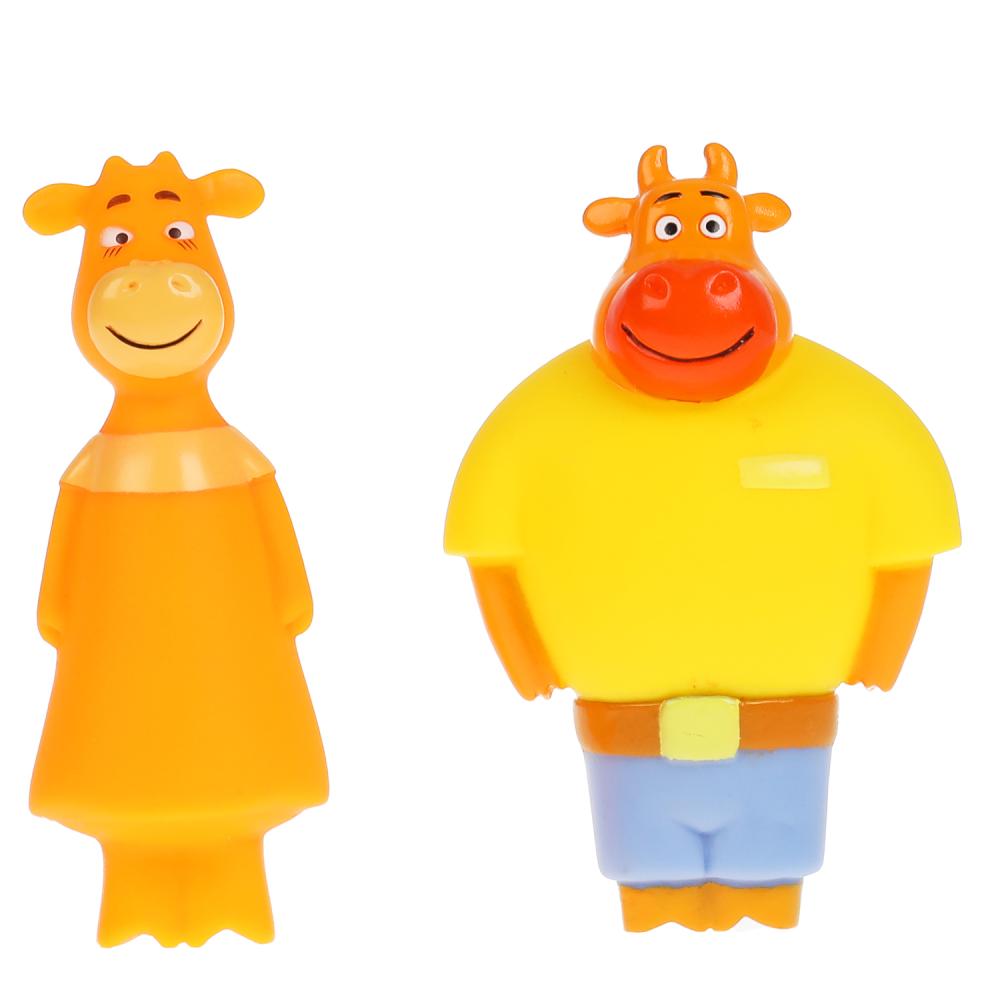 Набор игрушек для ванны Капитошка Оранжевая корова. Ма и Па LX-OR-COW-05