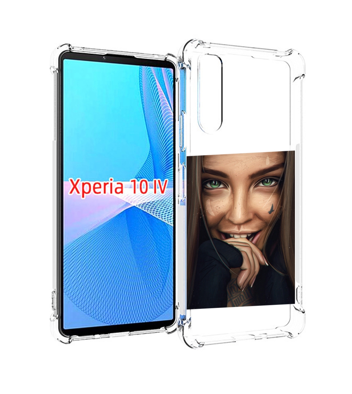 

Чехол MyPads девушка улыбается женский для Sony Xperia 10 IV (10-4), Прозрачный, Tocco