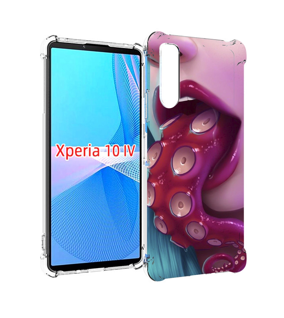 

Чехол MyPads девушка с щупальцой женский для Sony Xperia 10 IV (10-4), Прозрачный, Tocco