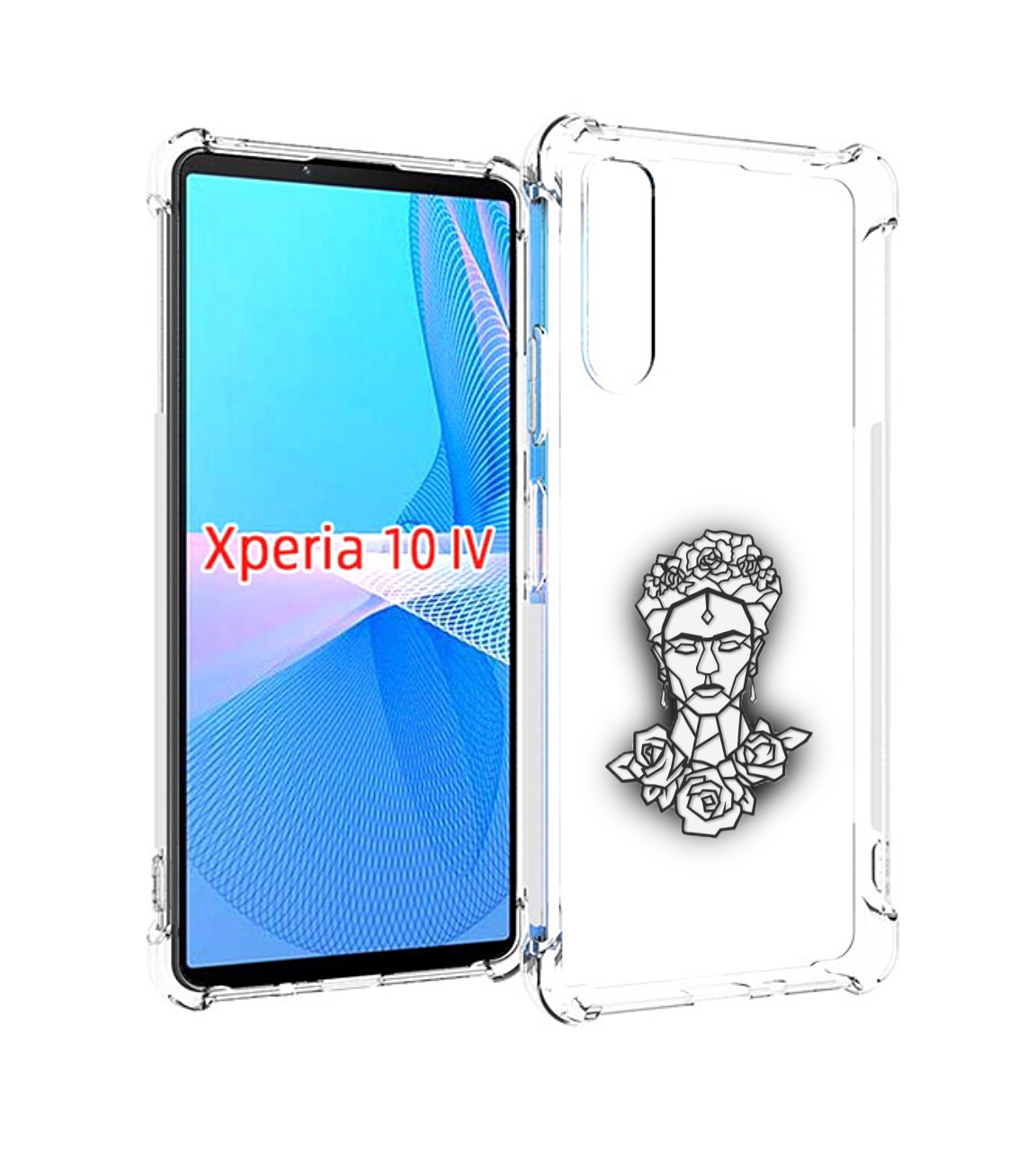 

Чехол MyPads девушка с цветами с гранями женский для Sony Xperia 10 IV (10-4), Прозрачный, Tocco