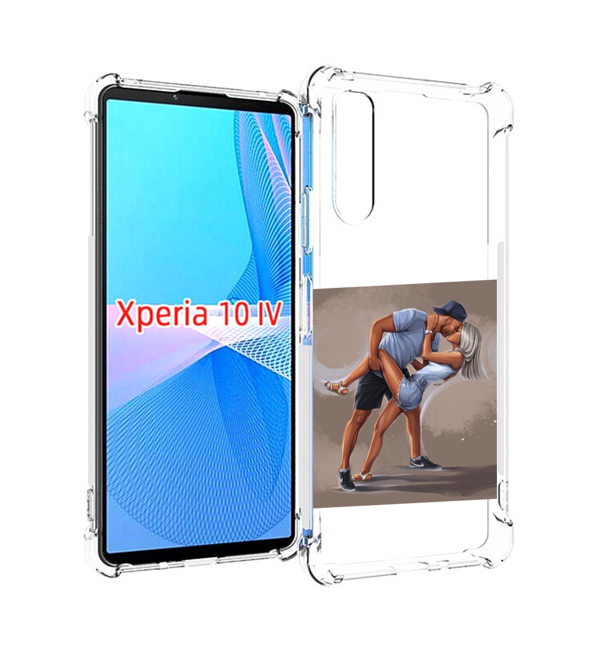 

Чехол MyPads девушка с парнем танцуют женский для Sony Xperia 10 IV (10-4), Прозрачный, Tocco