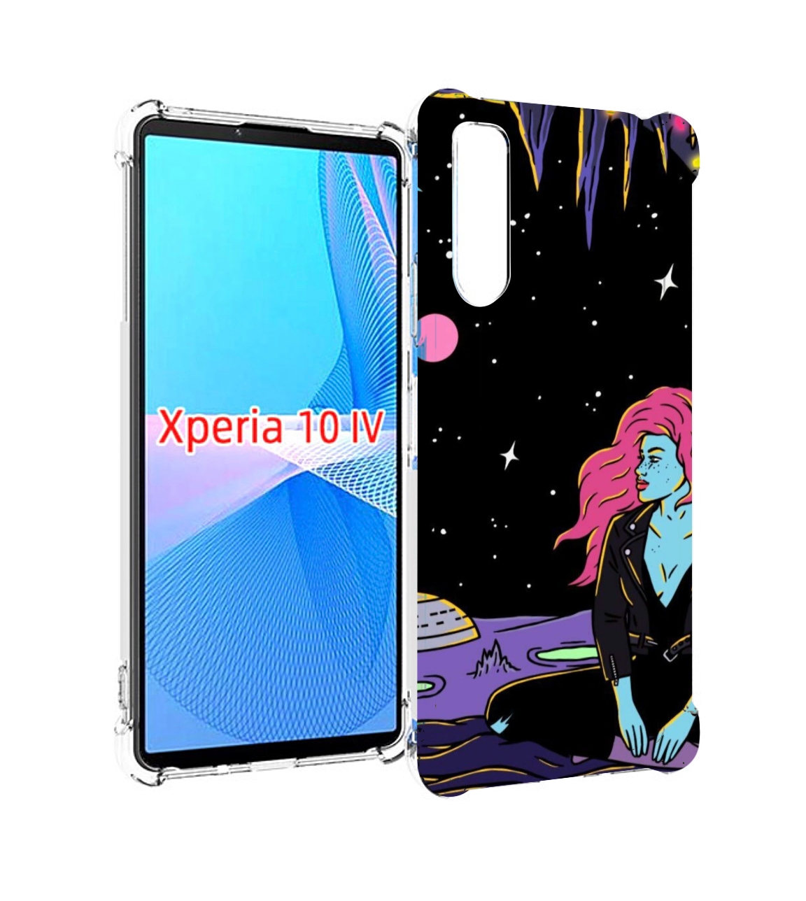 

Чехол MyPads девушка с красными волосами в космосе женский для Sony Xperia 10 IV (10-4), Прозрачный, Tocco