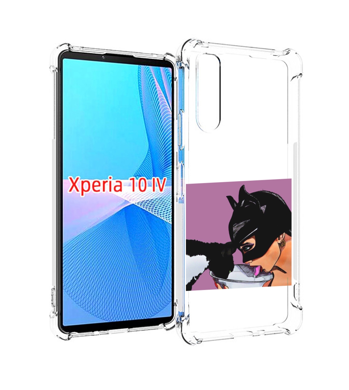 

Чехол MyPads девушка с котом пьют молоко женский для Sony Xperia 10 IV (10-4), Прозрачный, Tocco