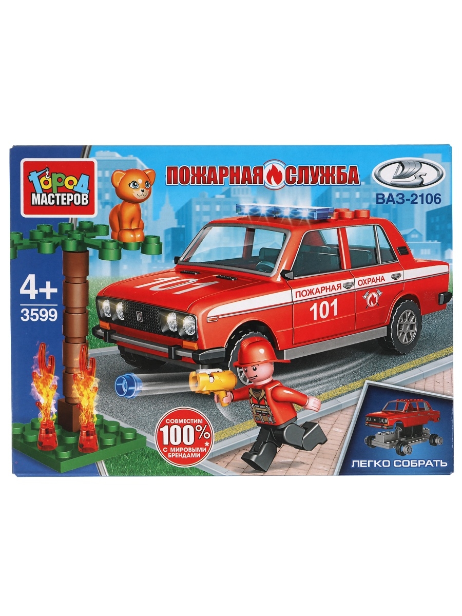 фото Конструктор город мастеров lada-2106 3599-cy, 64 детали