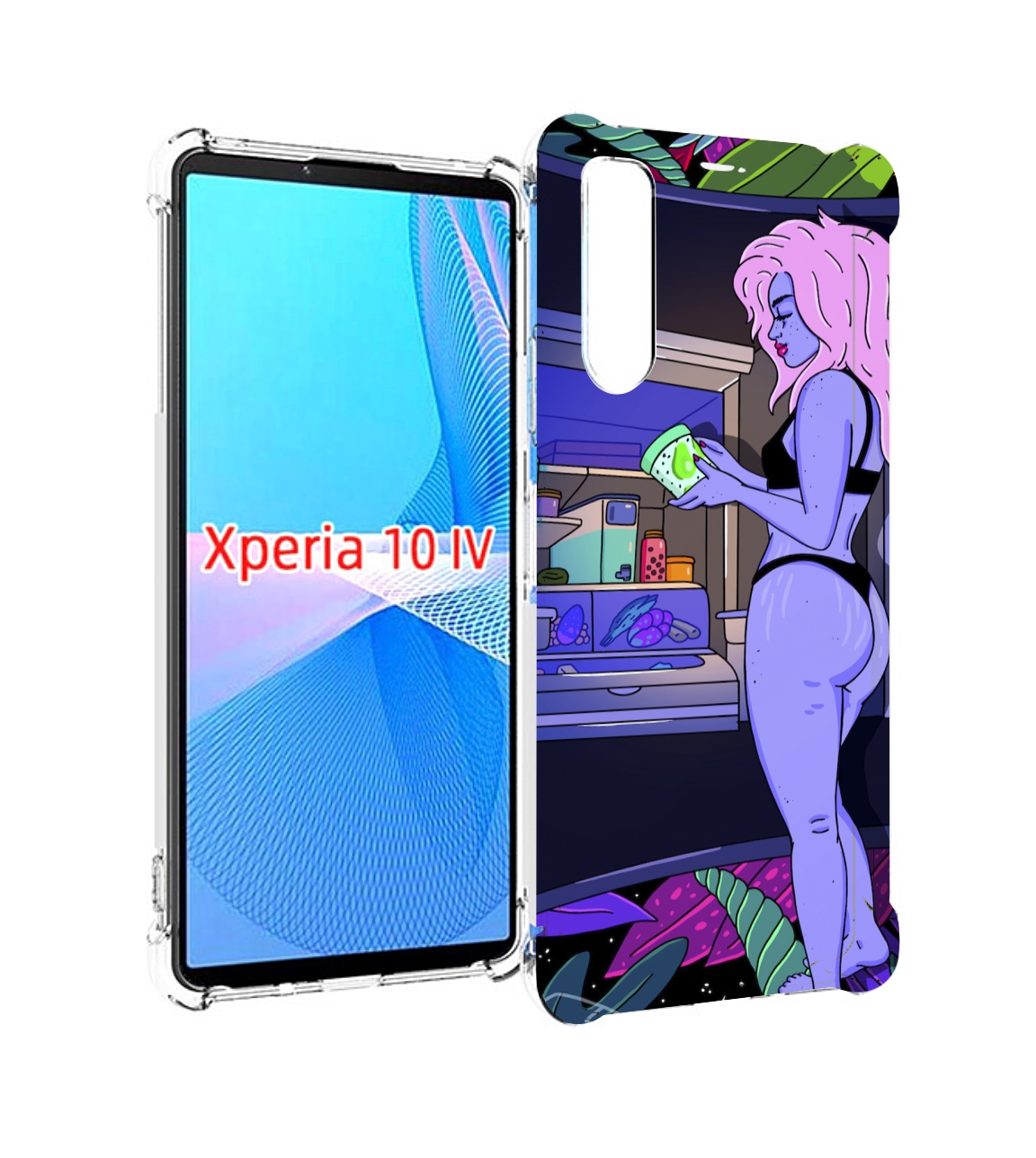 

Чехол MyPads девушка любит покушать женский для Sony Xperia 10 IV (10-4), Прозрачный, Tocco