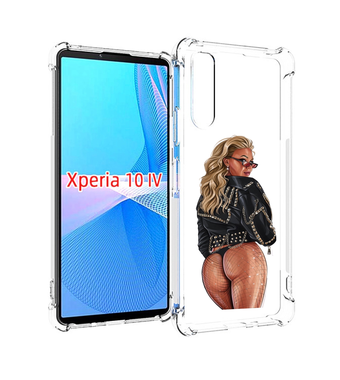 

Чехол MyPads девушка в чулках полуголая женский для Sony Xperia 10 IV (10-4), Прозрачный, Tocco