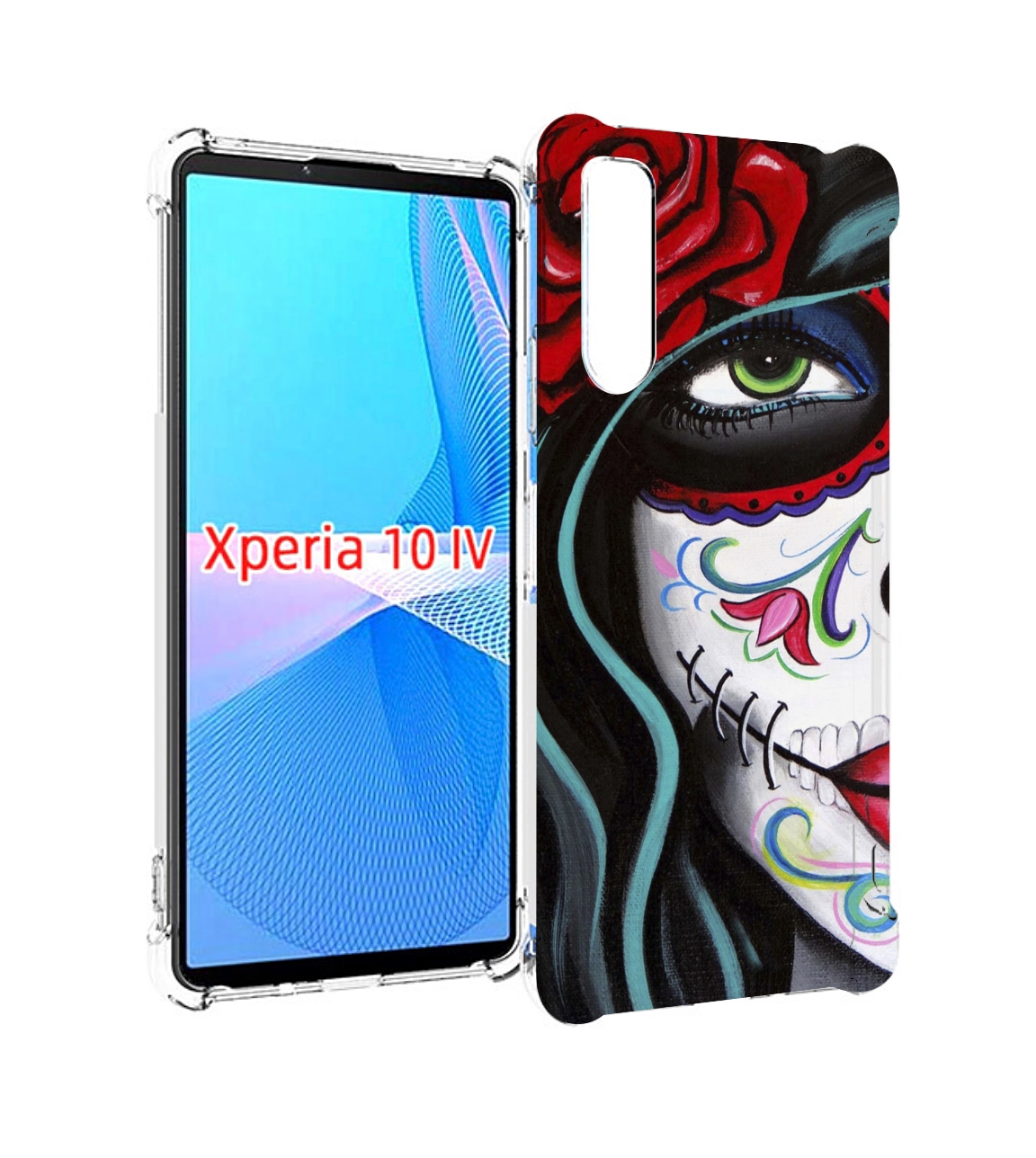 

Чехол MyPads девушка в масочке расписная женский для Sony Xperia 10 IV (10-4), Прозрачный, Tocco