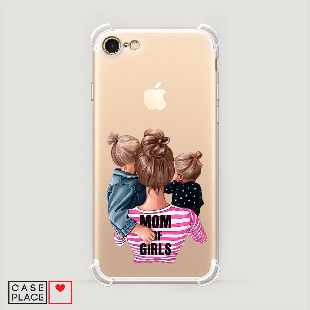 

Чехол Awog на Apple iPhone 7 / Айфон 7 "Mom of Girls", Разноцветный, 10651-1
