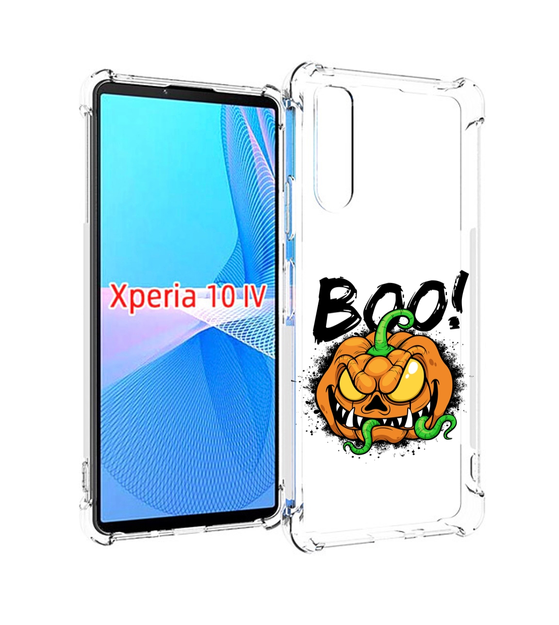 

Чехол MyPads Хэллоуин бу для Sony Xperia 10 IV (10-4), Прозрачный, Tocco