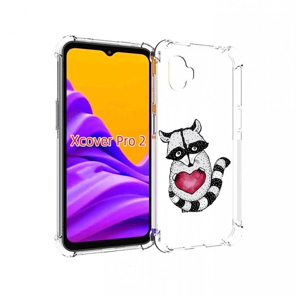 

Чехол MyPads Енот с сердечком для Samsung Galaxy Xcover Pro 2, Прозрачный, Tocco