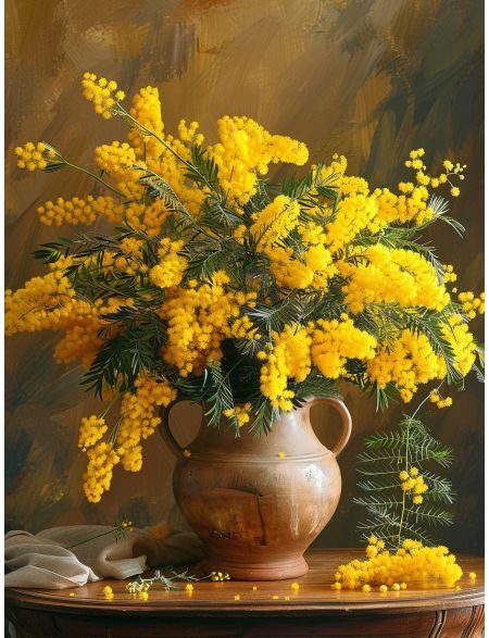

Алмазная мозаика на подрамнике Мимозы, 90x70 см, 50 цветов, 87211, ПРА-883