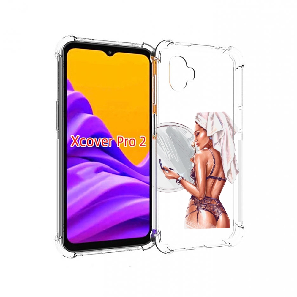 

Чехол MyPads Девушка-с-полотенцем женский для Samsung Galaxy Xcover Pro 2, Прозрачный, Tocco