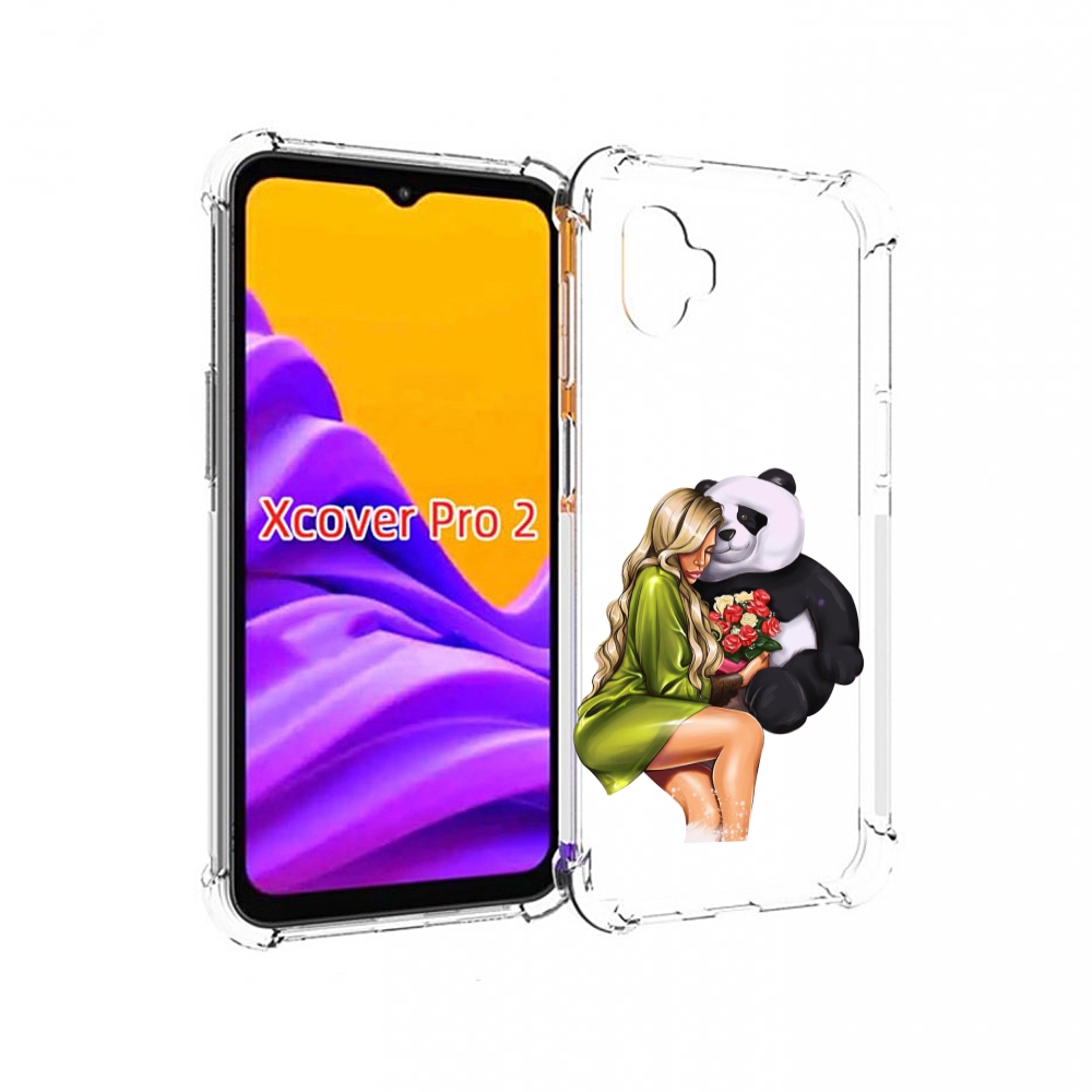 

Чехол MyPads Девушка-с-пандой-с-букетом женский для Samsung Galaxy Xcover Pro 2, Прозрачный, Tocco