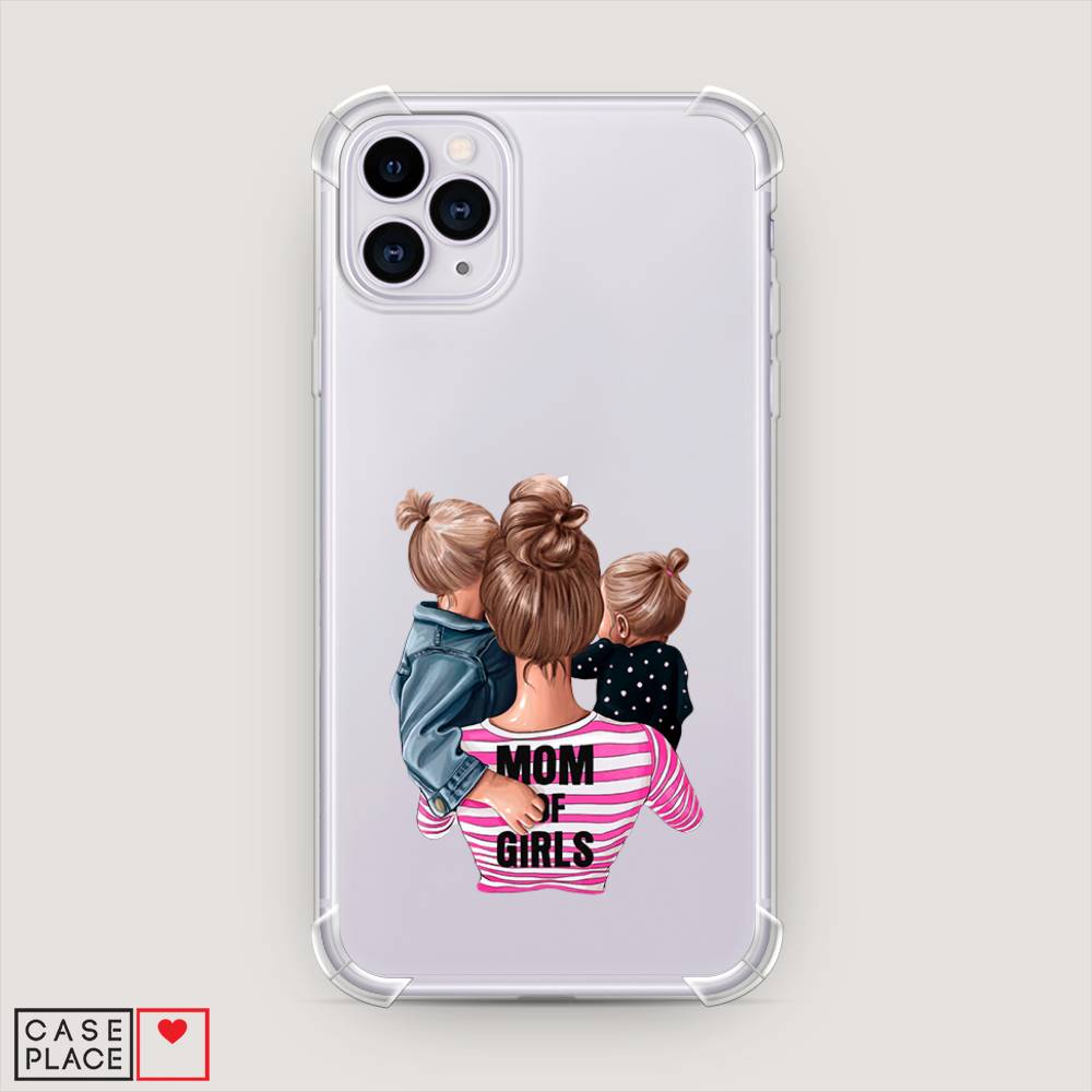 фото Противоударный силиконовый чехол "mom of girls" на apple iphone 11 pro max awog