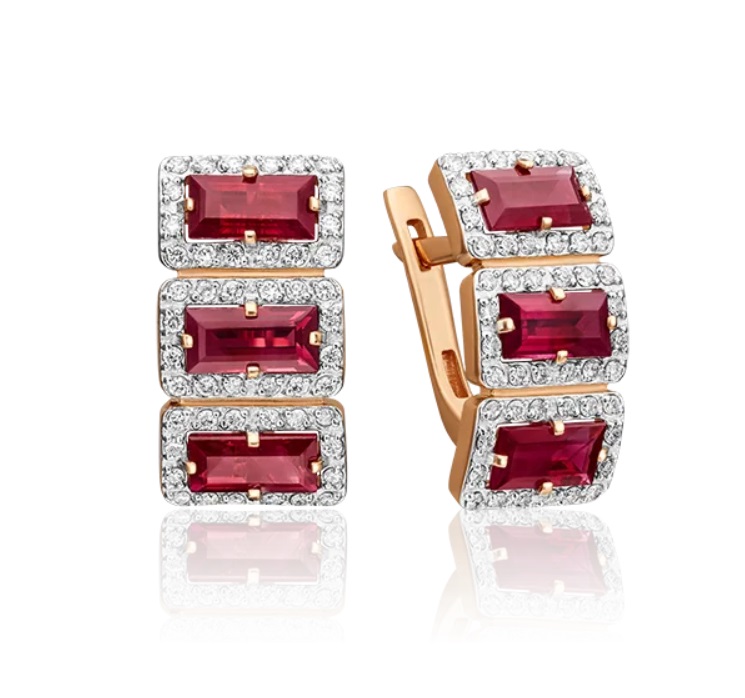 

Серьги из красного золота с бриллиантом PLATINA jewelry 02-0451-00-107-1110-30, 02-0451-00-107-1110-30
