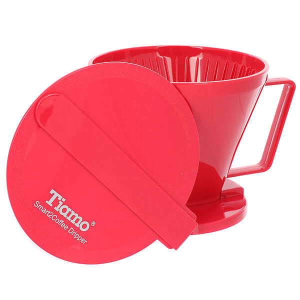 фото Воронка иммерсионная tiamo smart2coffee (hg5569r) по системе клевер, пластик, красная