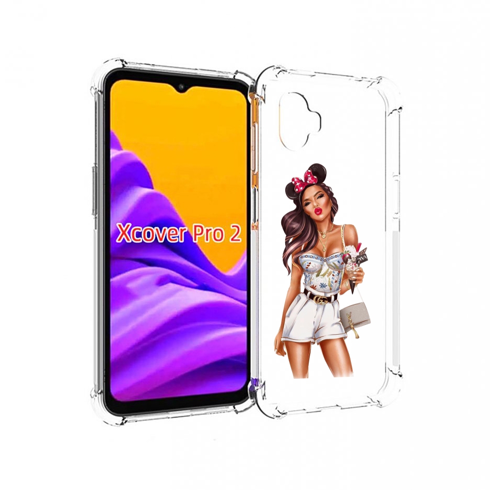 

Чехол MyPads Девушка-микки для Samsung Galaxy Xcover Pro 2, Прозрачный, Tocco