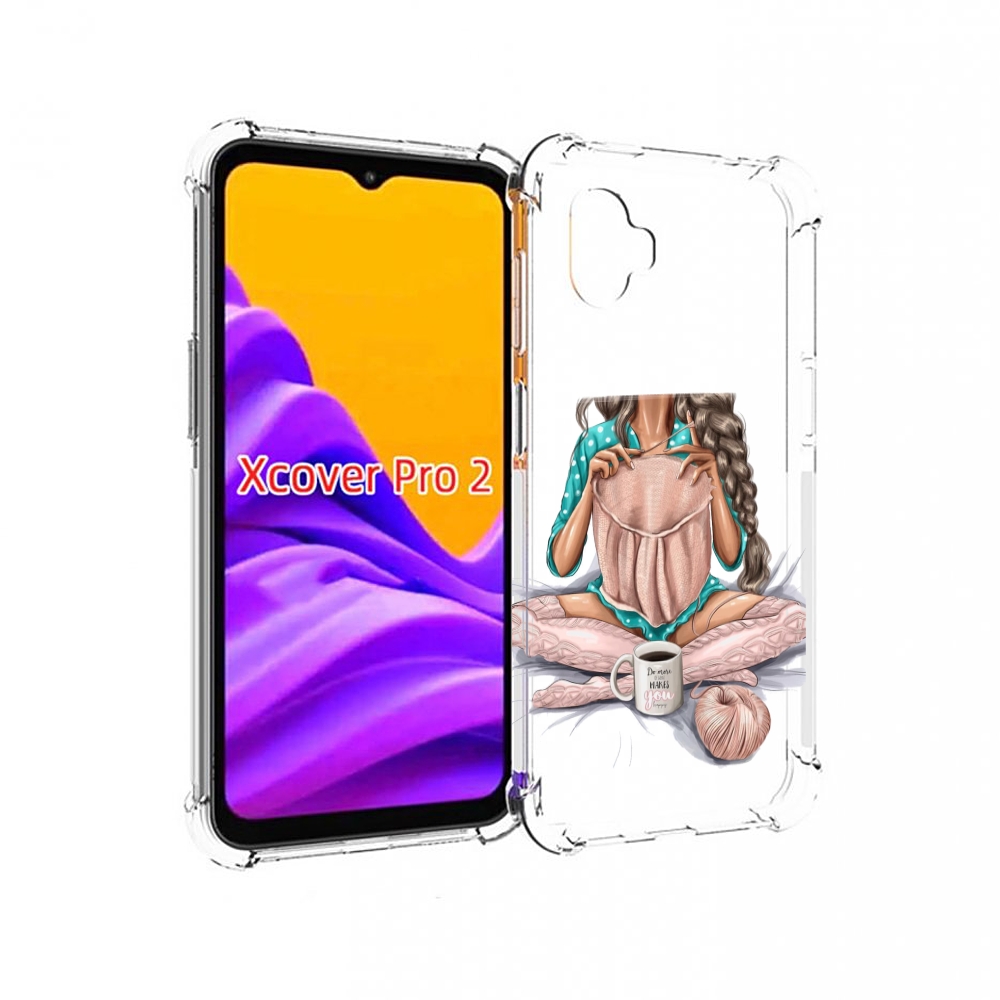 

Чехол MyPads Девушка-вяжет женский для Samsung Galaxy Xcover Pro 2, Прозрачный, Tocco