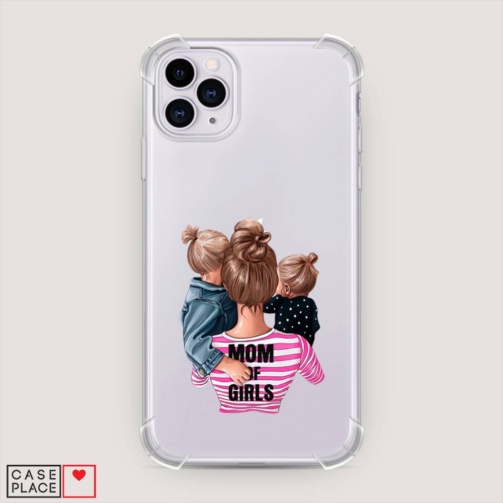 фото Противоударный силиконовый чехол "mom of girls" на apple iphone 11 pro awog