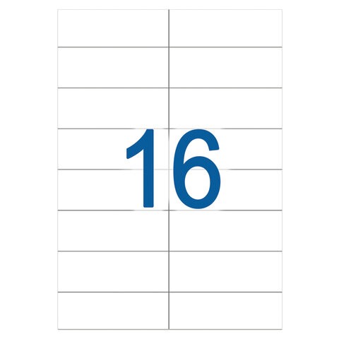 

Этикетка самоклеящаяся 99х34мм, 16 этикеток, 65г/м2, 100л, STAFF Everyday