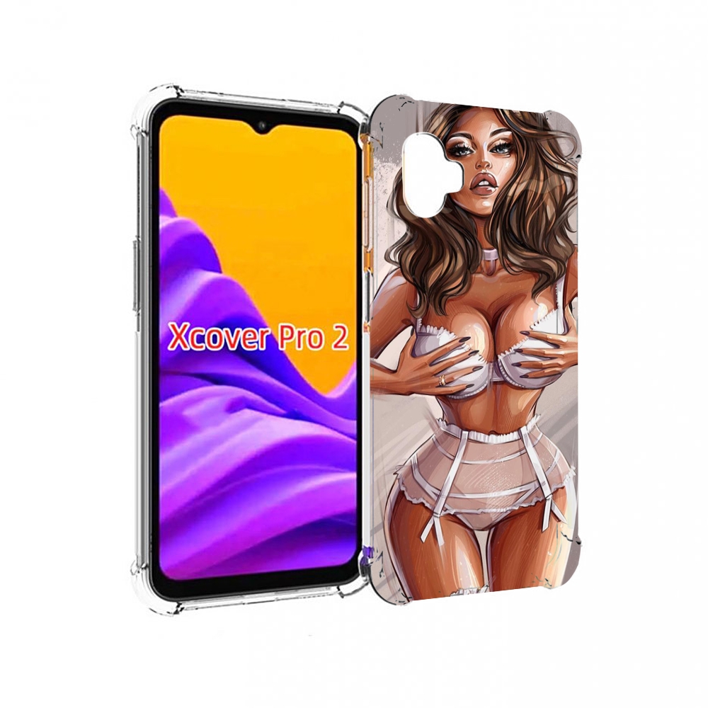 

Чехол MyPads Девушка-в-кружевном для Samsung Galaxy Xcover Pro 2, Прозрачный, Tocco