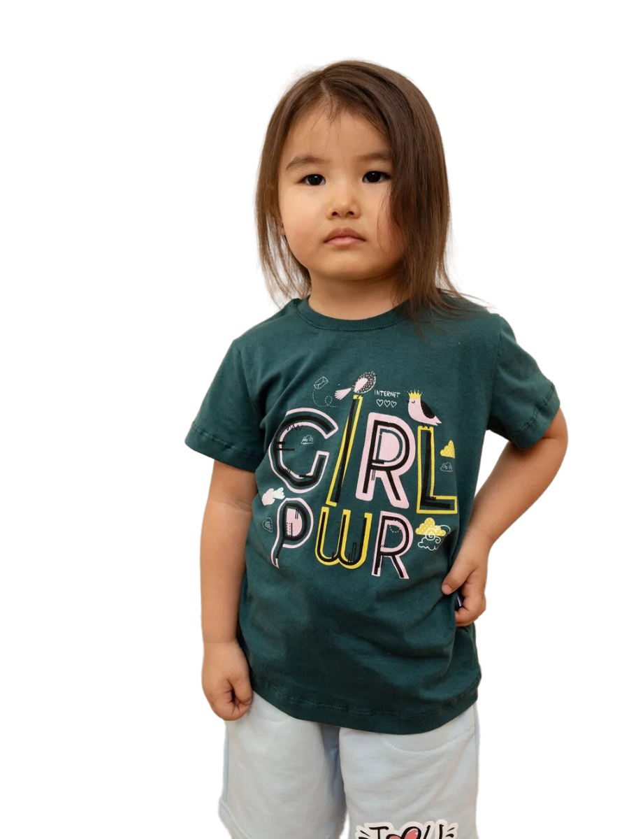 

Футболка детская Ohana market Girl, зеленый, 134, Girl