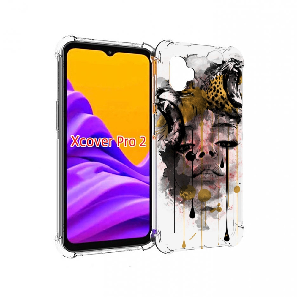

Чехол MyPads Девушка гепард женский для Samsung Galaxy Xcover Pro 2, Прозрачный, Tocco