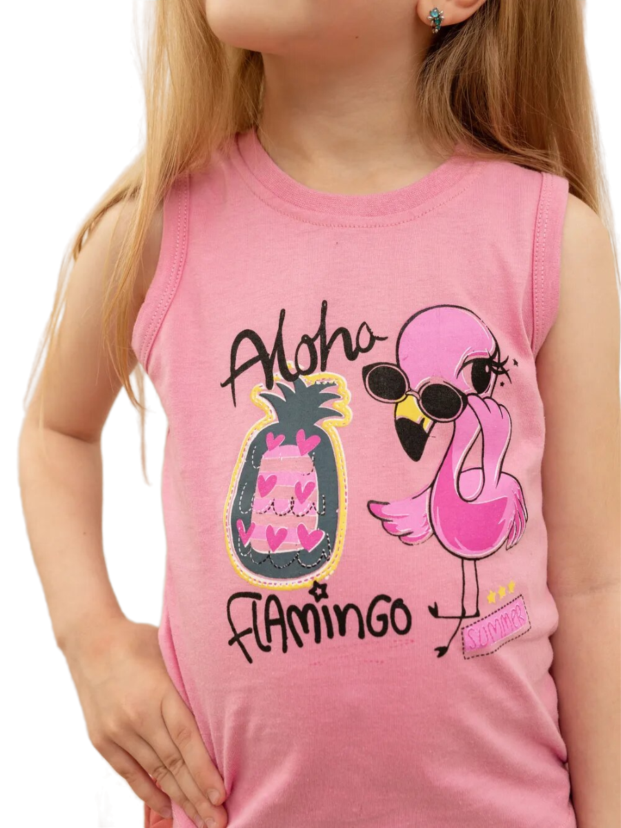 

Майка детская Ohana market Aloha, розовый, 122, Aloha