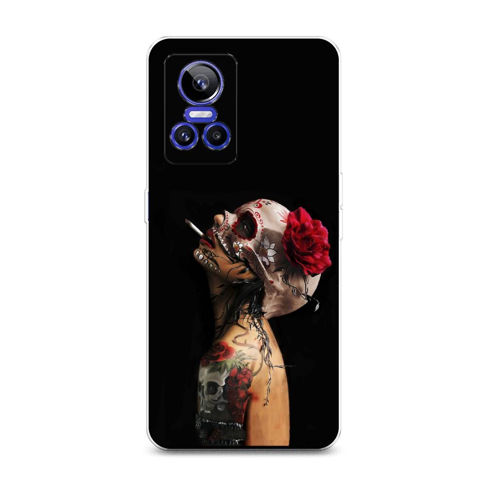 

Чехол Awog на Realme GT Neo 3 "Девушка с черепом", Разноцветный, 259050-9