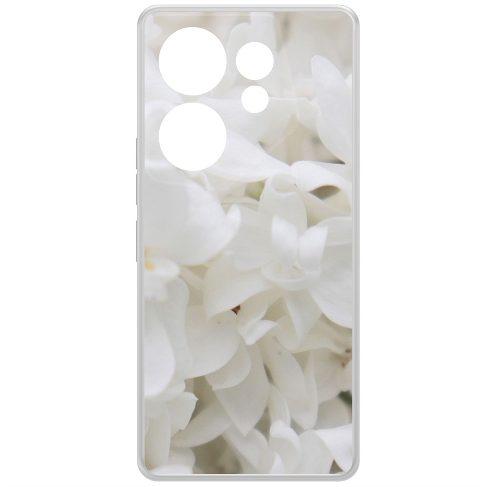 

Чехол-накладка Krutoff Clear Case Белые лилии для TECNO Camon 20 Premier, Прозрачный