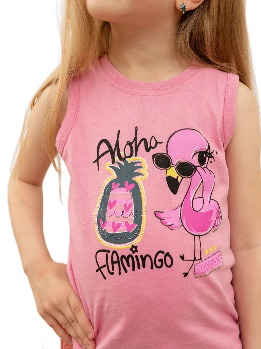 

Майка детская Ohana market Aloha, розовый, 104, Aloha