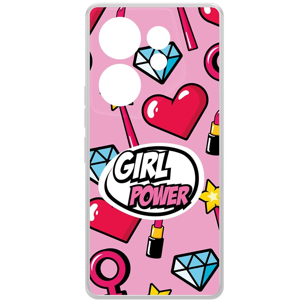 

Чехол-накладка Krutoff Clear Case Girl Power для Tecno Camon 20 Premier, Прозрачный