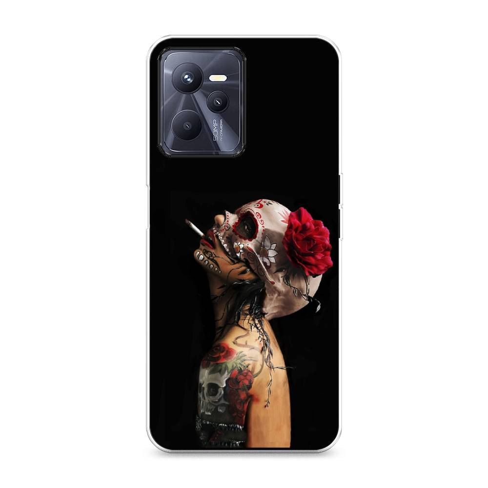

Чехол Awog на Realme C35 "Девушка с черепом", Разноцветный, 259250-9