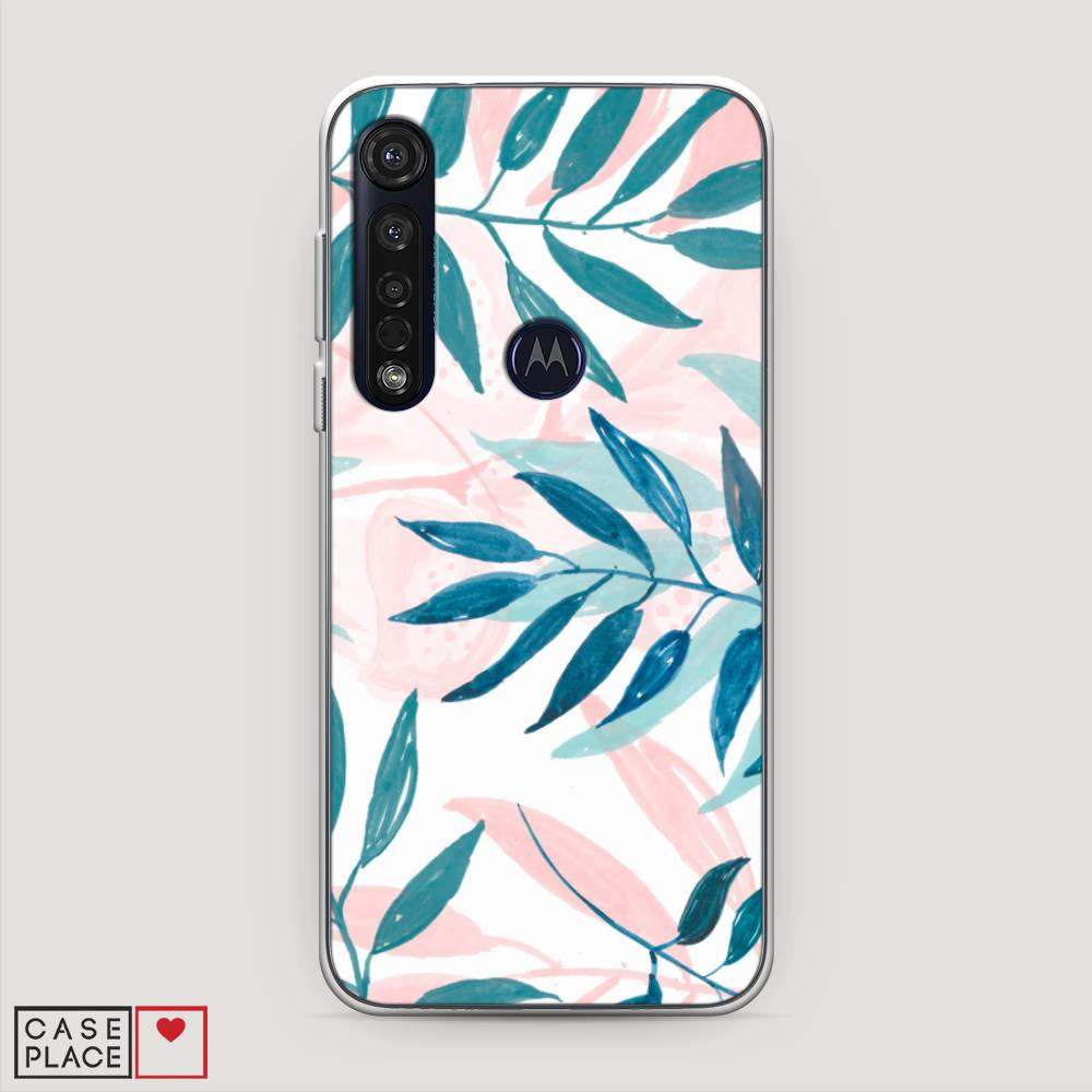 фото Силиконовый чехол "акварельные веточки" на motorola moto g8 plus awog