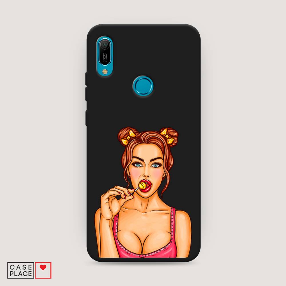 

Чехол Awog на Huawei Y6 2019 "Вкусный леденец", Бежевый;коричневый;розовый