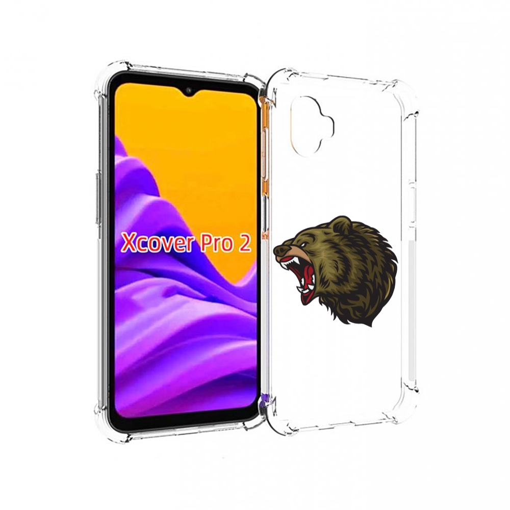 Чехол MyPads Голова-медведь для Samsung Galaxy Xcover Pro 2