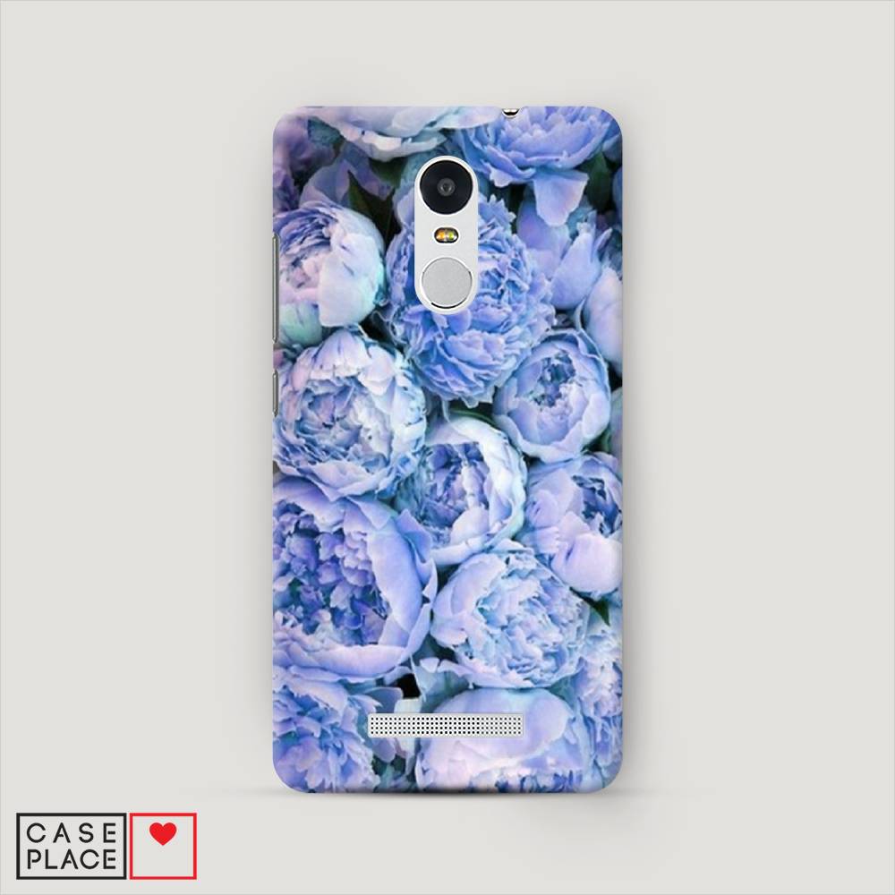 

Пластиковый чехол "Пионы голубые" на Xiaomi Redmi Note 3